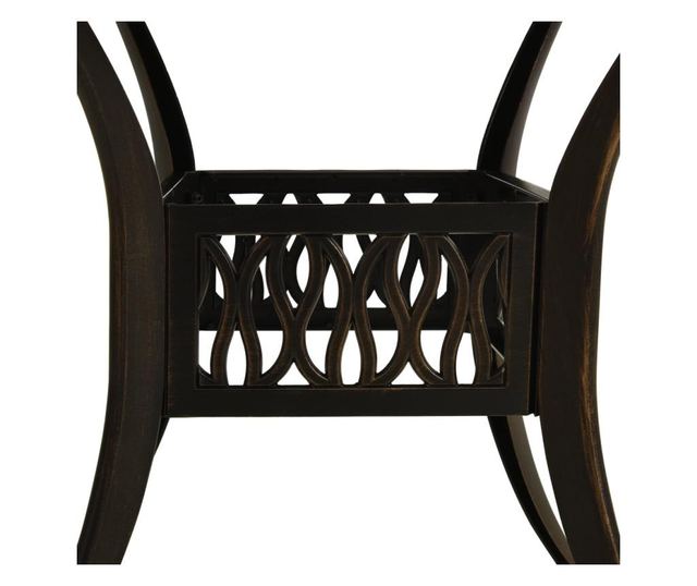 Masă de grădină, bronz, 90x90x74 cm, aluminiu turnat