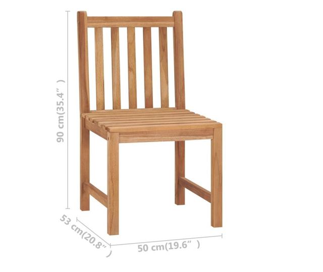 Градински столове с възглавници, 2 бр., Масивно дърво тиково дърво