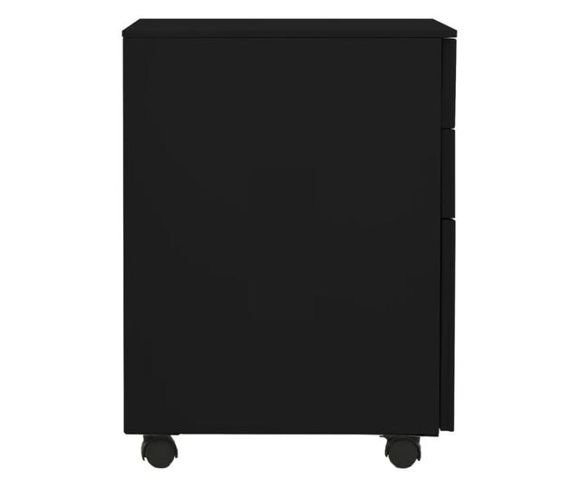 Mobilni ormarić za spise, crni, 39x45x60 cm, čelik