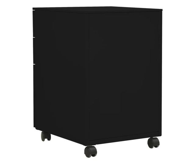 Mobilni ormarić za spise, crni, 39x45x60 cm, čelik
