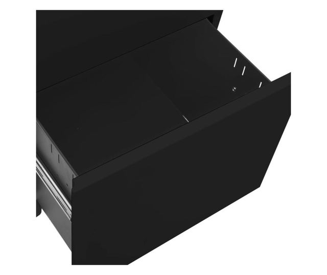 Mobilni ormarić za spise, crni, 39x45x60 cm, čelik