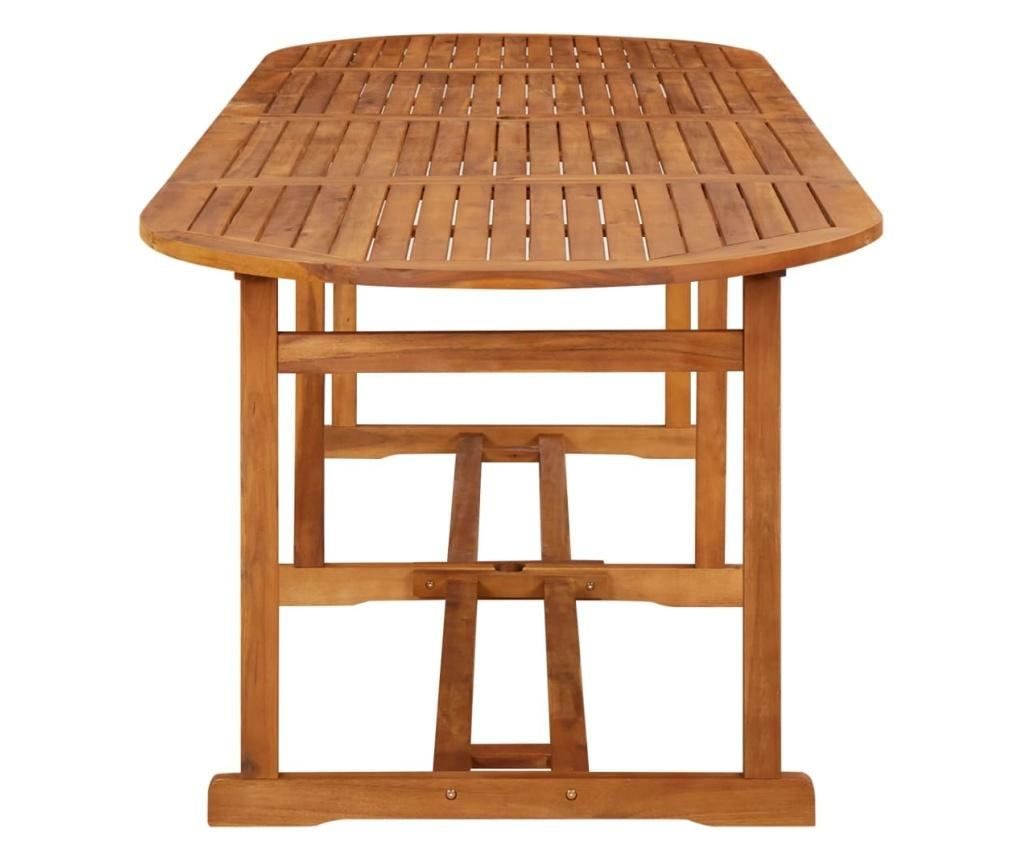 Градинска маса, 280x90x75 см, масивна акациева дървесина - 3