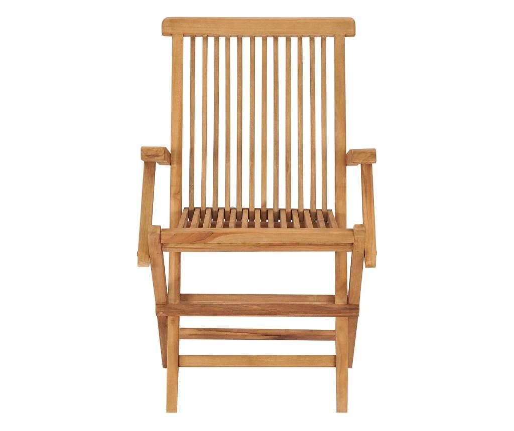 Πολυθρόνες Κήπου με Μαξιλάρια, 2 τεμ., Μαύρο, Μασίφ Ξύλο Τικ - 5