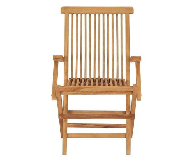 Градински столове с възглавници, 2 бр., Черен, Масивен тик