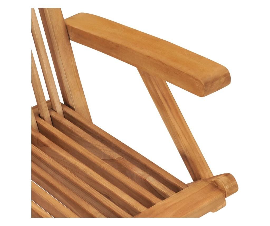 Πολυθρόνες Κήπου με Μαξιλάρια, 2 τεμ., Μαύρο, Μασίφ Ξύλο Τικ - 7