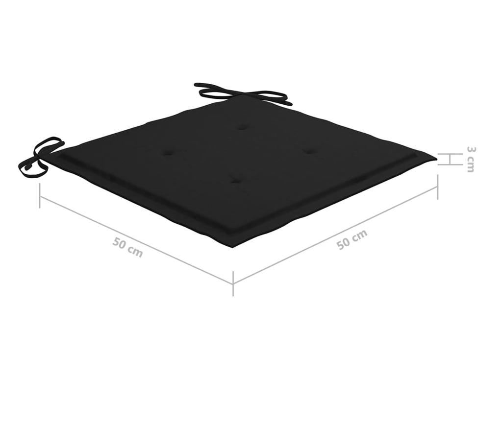 Градински столове с масичка за чай и възглавници, масивно акациево дърво - 12