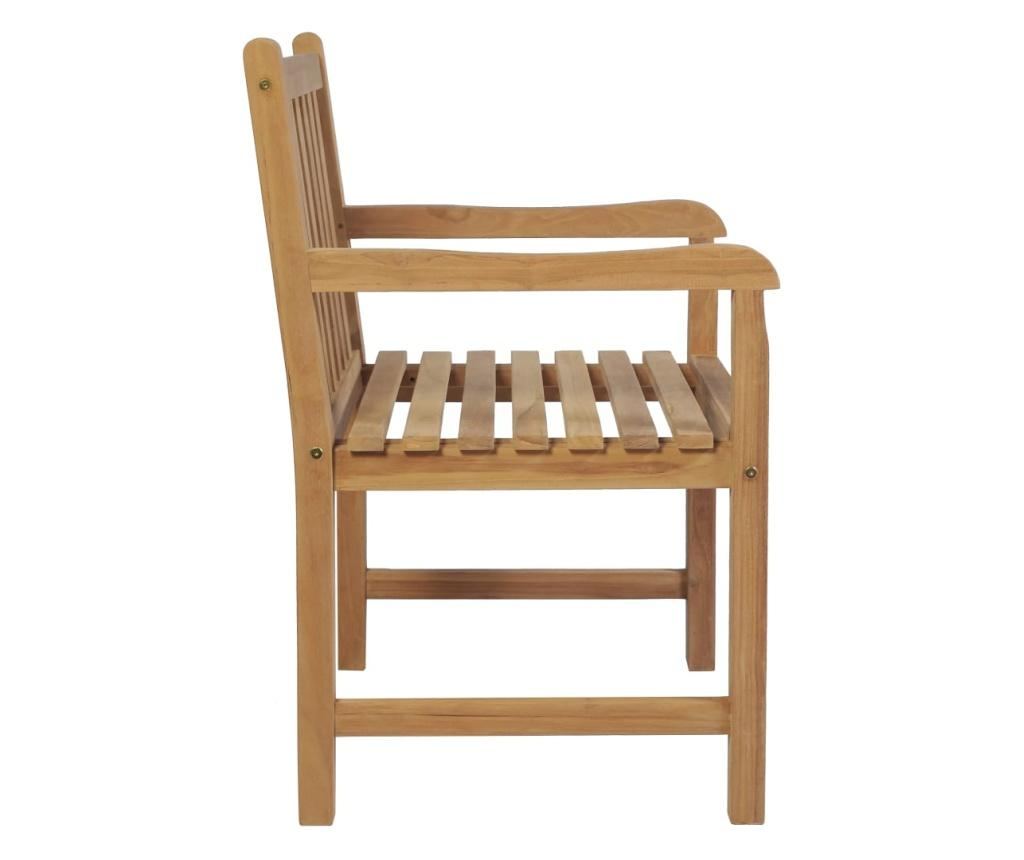 Градински столове с яркозелени възглавници, 2 бр., Масивно тиково дърво - 11