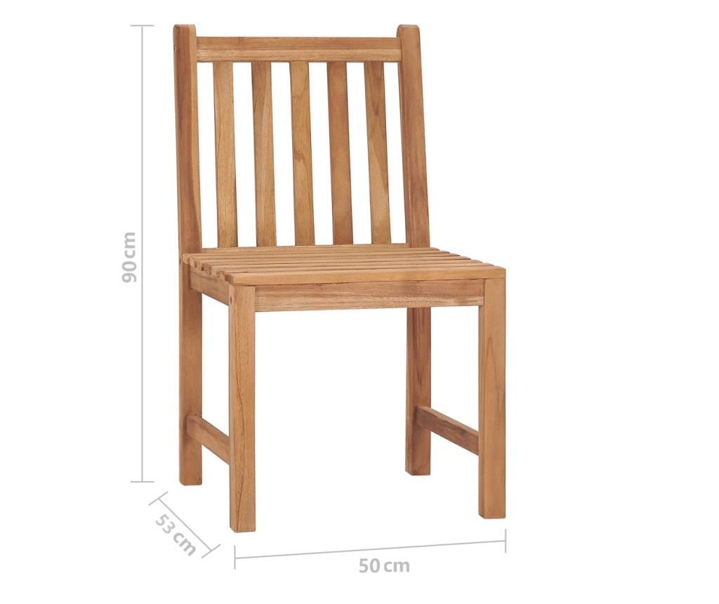 Záhradné stoličky s poduškami, 2 ks, masívne teakové drevo - 10