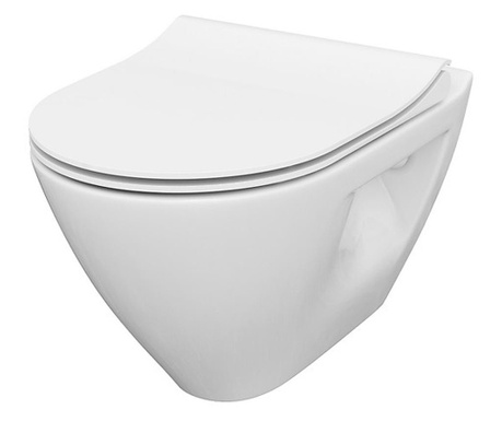 Set Cersanit B292 (vas WC suspendat Mille Clean On si capac WC duroplast Box S701-454)  500 x 365 mm