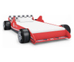 Pat pentru copii mașină de curse, roșu, 90 x 200 cm