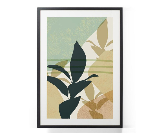 Set 3 tablouri abstract tropical flowers, 40x50 cm