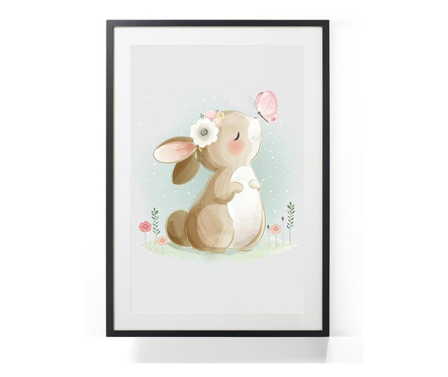 Tablou watercolor bunny, 40x50 cm