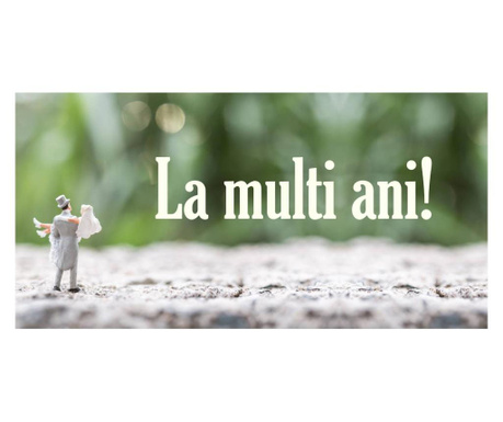 Pancarta "La multi ani" model cu figurine, 100x200 cm