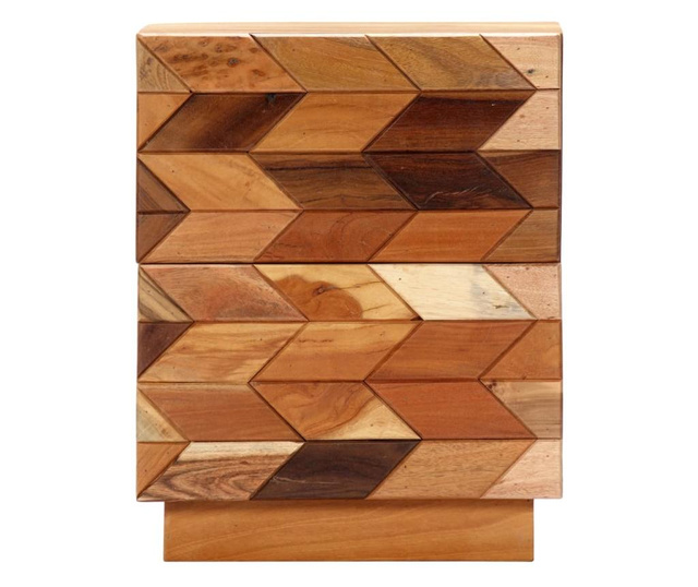 Noptieră, 40 x 30 x 50 cm, lemn masiv reciclat