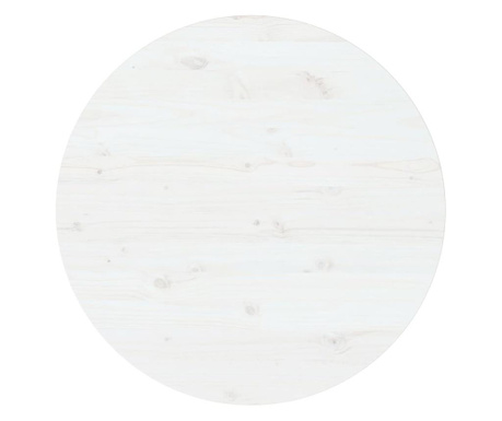 Blat de masă, alb, Ø90x2,5 cm, lemn masiv de pin