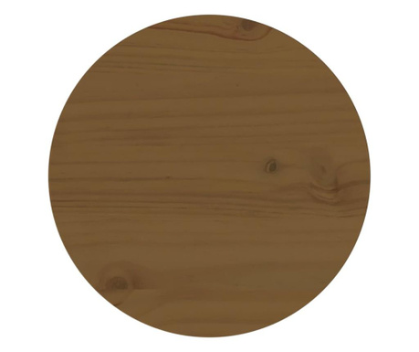 Blat de masă, maro, Ø30x2,5 cm, lemn masiv de pin