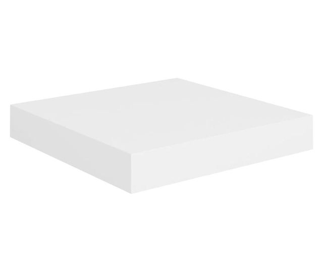 Rafturi de perete suspendate, 4 buc., alb, 23x23,5x3,8 cm, MDF