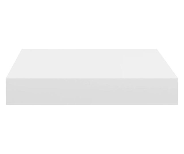 Rafturi de perete suspendate, 4 buc., alb, 23x23,5x3,8 cm, MDF