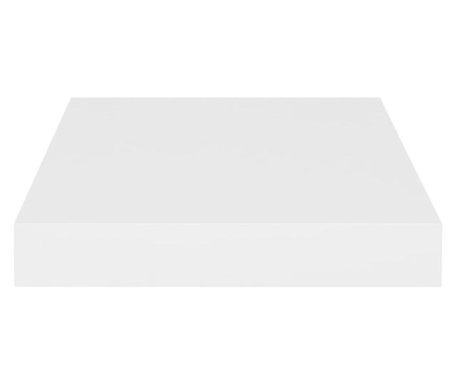 Rafturi de perete suspendate, 4 buc., alb, 23x23,5x3,8 cm, MDF