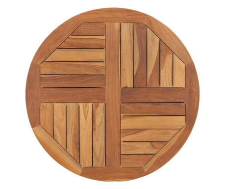 Blat de masă rotund, 70 cm, lemn masiv de tec, 2,5 cm