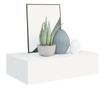 Raft de perete cu sertar, alb, 40x23,5x10 cm, MDF