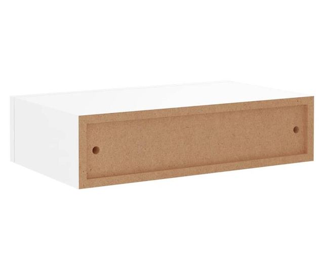 Raft de perete cu sertar, alb, 40x23,5x10 cm, MDF