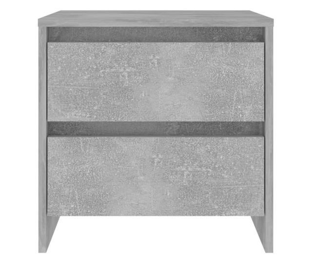 Stolik nocny, szary beton, 45x34,5x44,5 cm, płyta wiórowa