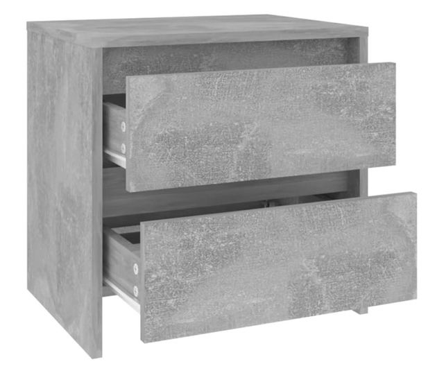 Stolik nocny, szary beton, 45x34,5x44,5 cm, płyta wiórowa