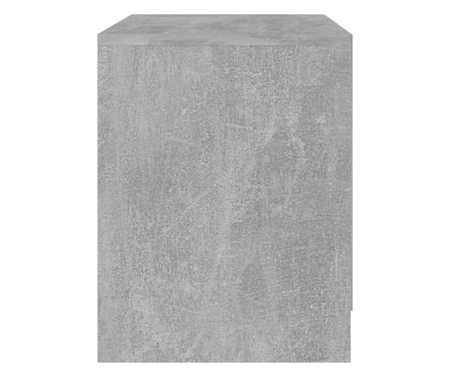 Stolik nocny, szary beton, 45x34,5x44,5 cm, płyta wiórowa