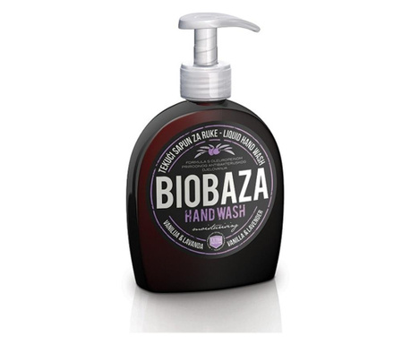 Sapun lichid natural cu vanilie si lavanda, Biobaza, 300 ml