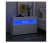 LED-es jjeliszekrny, fehr, 60x35x40 cm, feldolgozott fa