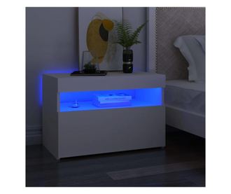 LED-es jjeliszekrny, fehr, 60x35x40 cm, feldolgozott fa