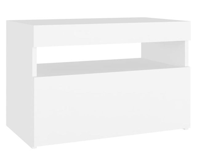 LED-es jjeliszekrny, fehr, 60x35x40 cm, feldolgozott fa
