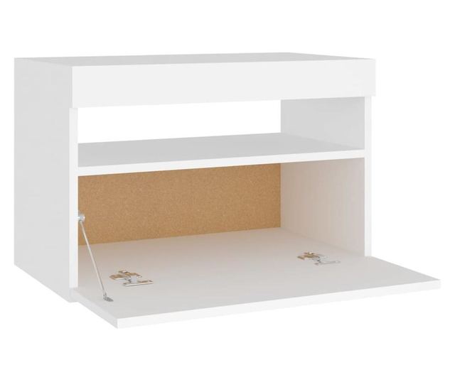 LED-es jjeliszekrny, fehr, 60x35x40 cm, feldolgozott fa
