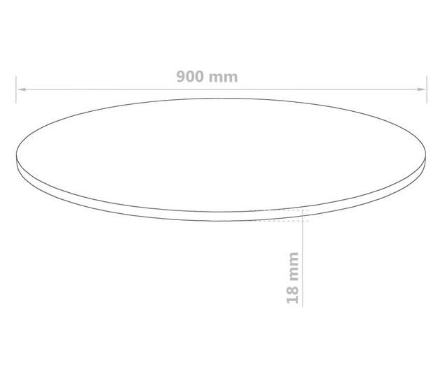 Blat de masă rotund, MDF, 900 x 18 mm