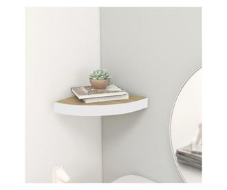 Sarokpolc, tlgy s fehr, 35x35x3,8 cm, MDF