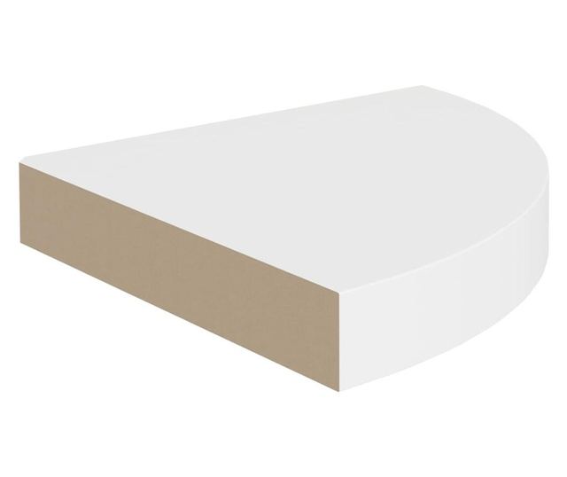 Sarokpolc, tlgy s fehr, 35x35x3,8 cm, MDF