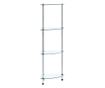 Raft cu 4 niveluri transparent, 30x30x100 cm, sticlă securizată