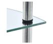 Raft cu 4 niveluri transparent, 30x30x100 cm, sticlă securizată