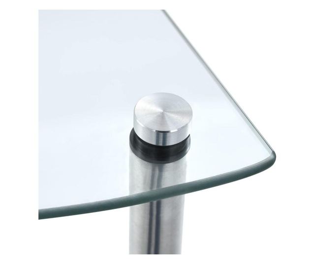 Raft cu 4 niveluri transparent, 30x30x100 cm, sticlă securizată