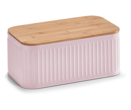 Zeller Kutija za kruh s poklopcem od bambusa, roza, 30x18x13cm