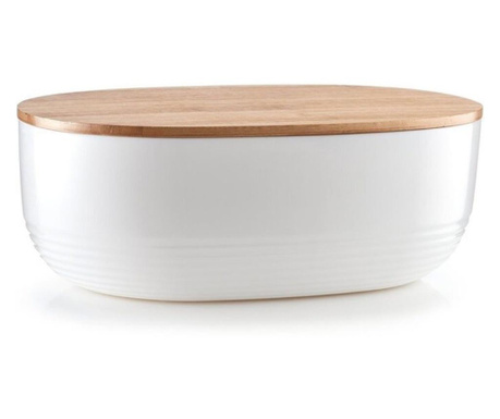 Zeller Kutija za kruh, PS, bambus, bijela, 37,5x23x14 cm, 25392