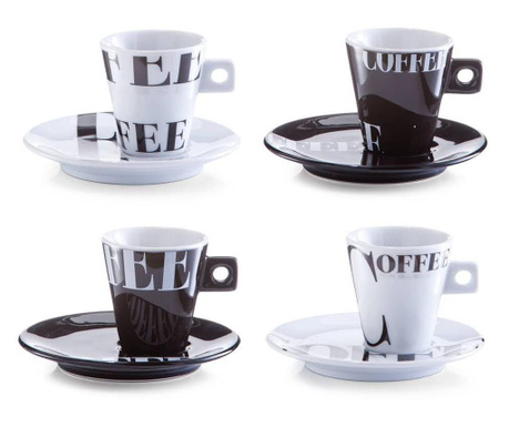 Zeller Set za espresso, "Coffee Style", 8 dijelni, porculan
