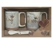 Set porculanskih šalica i žličica, 2 kom u poklon pakiranju, MARBLE QUEEN