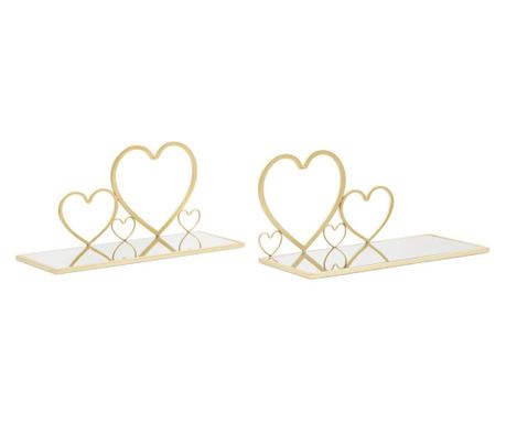 OZDOBY ŚCIENNE SERCA BOCZNE ZESTAW 2 SZT. CM 41,5X18X21