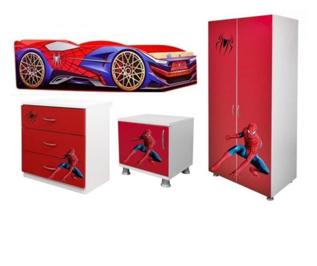 Mobilier complet pentru copii Spiderman, pentru 2-12 ani