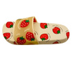 Papuci de plaja, albi, imprimeu cu căpșuni, mărime 40, 26 centimetri 40