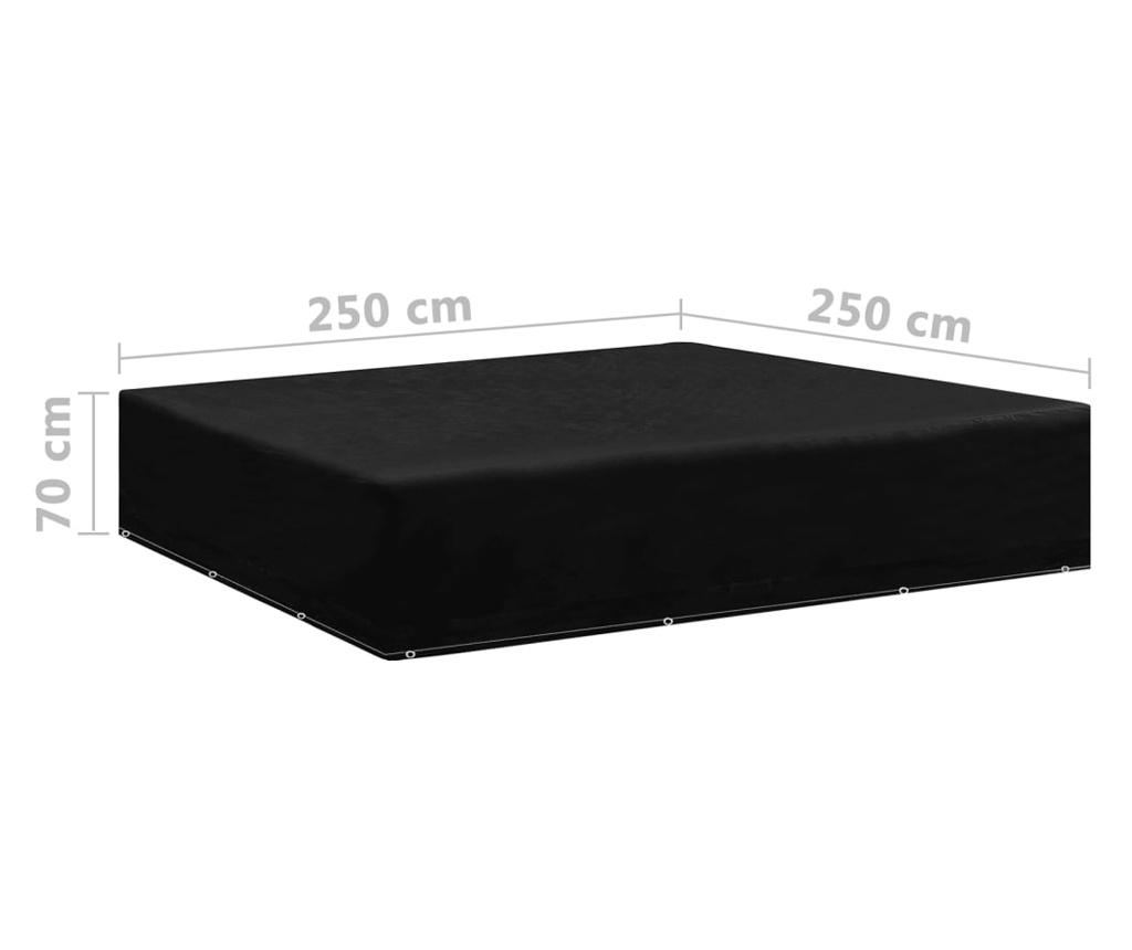 Huse mobilier grădină, 2 buc, 12 ocheți, 250x250x70 cm - 6