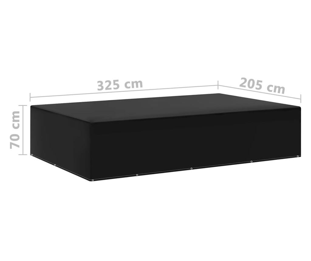 Huse mobilier grădină, 2 buc, 12 ocheți, 325x205x70 cm - 6
