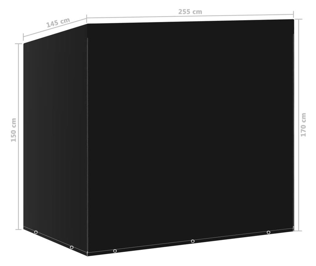 Husă de balansoar, 10 ocheți, 2 fermoare, 255 x 145 x 170 cm - 9
